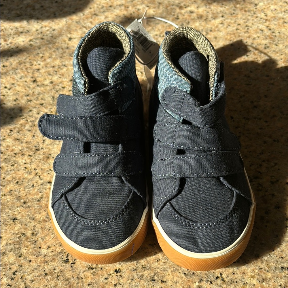 Navy Blue High-Top Sneakers